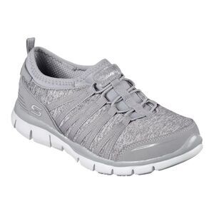Skechers Womens Gratis Shake It Off Heathered Gray Athletic Sneakers Size 8
